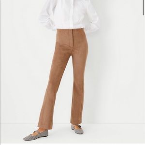 Ann Taylor The Faux Suede Flare Audrey Pant Size 0 Color Walnut Shell